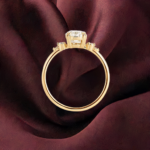 14k Gold 2.1ct Solitaire Oval Cut Moissanite Diamond Engagement Ring - 图片 3