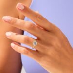 18K 实金 1 CT 扭枝单颗钻石女用订婚戒指