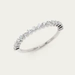 Twisted Pear Cut Natural Diamond Engagement Ring / 1.5 CT Pear Promise Ring - Image 6