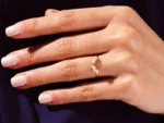 14K Gold Diamond Wedding Band Unique Marquise Cut Wedding Ring for Women