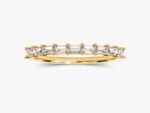14K Solid Gold Natural Diamond Band - Image 3
