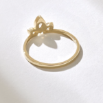 Natural Diamond Lotus Engagement Ring: 18K Solid Gold Marquise Trilogy Promise Ring - 图片 7
