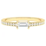 14K Solid Gold 0.4 Carat Natural Diamond Infinity Band Ring - 图片 3