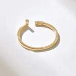 Baguette Natural Diamond Open Wedding Band | 14k Solid Gold Gap Stacking Ring For Women - 图片 6
