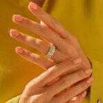 Halo Natural Diamond Circles Statement Ring | 1.2CT Antique Design Chunky Ring - Image 3