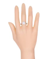 18k White Gold Natural Diamond Solitaire Ring | Anniversary Ring - Image 4