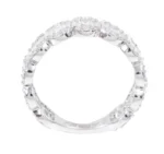 14K White Gold 1.62 Carat Natural Diamond "Invisible-Set" Eternity Band Ring For Women - Image 2