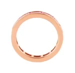 14K Solid Gold 3.29 Carat Pink Sapphire Infinity Statement Ring - 图片 2