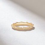 Pave Knife Edge Crown Ring | Unique Wavy Ring Enhancer Women| Cute Matching Ring - Image 4