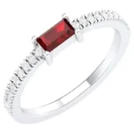 14K Solid Gold 0.4 Carat Ruby Infinity Band Ring - Image 2