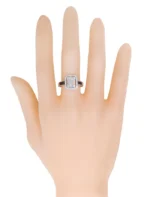 18k White Gold 1.16 Carat | Moissanite Diamond Band and Cluster Ring - 图片 3