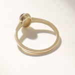 18K Solid Gold Red Tourmaline Solitaire Ring - Image 7