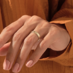 Migraine Wedding Band | 18K Solid Gold Men's Women's Matching Rings, Flat Comfort - Image 3