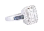 18k White Gold 1.16 Carat | Moissanite Diamond Band and Cluster Ring - 图片 2