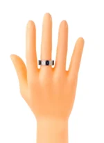 14K Solid Gold 3.61 Carat Natuarl Diamond and Sapphire "Illusion-Setting" Eternity Band - 图片 5