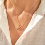 Horn Pendant | 18k Solid Gold Celestial Moon Charm Pendant Necklace - 图片 3