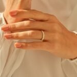 14k Gold Natural Diamond Eternity Wedding Band: Unique Triangle Pattern - 图片 3