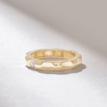 Solo Natural Diamond Ring | 3.50MM Minimalist Bezel Band | Simple Stacking Ring Women - Image 4