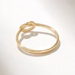Natural Diamond Premium Knot Ring | 14k Solid Gold Love Knot Ring for Women | Unique Ring - 图片 7