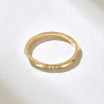 Pave Natural Diamond Ring, 14k Solid Gold Eternity Matching Band, Knife Edge Slim Ring - Image 7