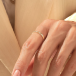 5 Stone cDiamond Band | 14k Solid Gold Marriage Ring for Women| Pave Classic Ring
