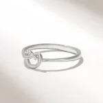 Natural Diamond Premium Knot Ring | 14k Solid Gold Love Knot Ring for Women | Unique Ring - 图片 5
