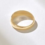 14k Gold Natural Diamond Constellation Ring, Minimalist Dome Celestial Design - Image 7