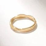 Natural Diamond Twisted Wedding Ring | 18K Solid Gold Rope Ring | Natural Diamond Band - Image 7