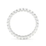 18k White Gold 1.38 Carat Moissanite Diamond Brilliant-Cut Eternity Full Band Ring - 图片 3