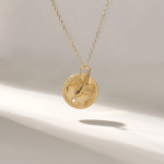 Scorpion Pendant Necklace, 14k Solid Yellow Gold Anima Charm, Coin Necklace - 图片 2