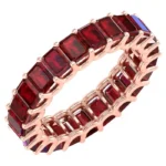 18K Solid Gold Ruby Solitaire Band - 图片 3