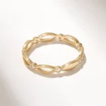 Natural Diamond Pave Eternity Ring | 14k Solid Gold Celtic Knot Ring for Women - 图片 7