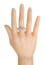 18k White Gold 6.87 Carat Solitaire Natural Diamond Eternity Band Ring - 图片 4