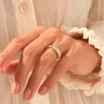 14k Gold Oval Natural Diamond Solitaire Ring | Solid Gold Bezel Set Engagement Ring