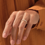 18k Gold Natural Diamond Eternity Wedding Ring: Bezel Set Natural Diamond Band - Image 2