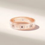 18K Solid Gold Sapphire Flower Band - 图片 5