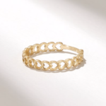 Infinity Heart Ring: Dainty Full Eternity Band in Solid Gold, Hollow Hearts Ring - Image 4