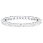 14K Solid Gold 0.85 Carat | Natural Diamond Infinity Band Ring | Thin Natural Diamond Band - 图片 2