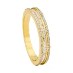 Half Eternity Natural Diamond Ring | 18k Gold Natural Diamond Band for Women | Eternity Ring