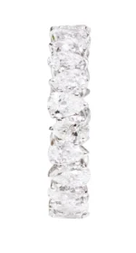 14K White Gold 4.57 Carat Solitaire Pear-Shape Natural Diamond Eternity Band Ring - 图片 2