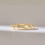 Elegant 4mm Spike Band | 18k Pyramid Ring | Unisex Geometric Matching Ring - Image 2