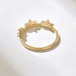 Natural Diamond Crown Ring | Alternating Round Natural Diamond Ring | Dainty Tiara Ring - Image 7