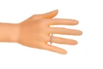 14K White Gold 1.35 Carat Solitaire Heart-Shape Natural Diamond Eternity Band Ring - 图片 4