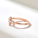Pave Natural Diamond Cross Ring | 14k Solid Gold Engagement Ring - Image 5