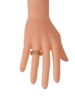 14K Solid Gold 11.05 Carat Emerald-Cut Multi-Sapphire Eternity Band Ring - Image 6