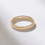 14k Gold Flush Set Natural Diamond Wedding Band: Minimalist Anniversary Ring - Image 7