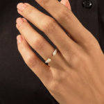 Natural Diamond Claw Ring | Adjustable Open Ring | Modern Cuff Ring |Knife Edge Band Ring - 图片 3