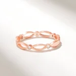 Natural Diamond Pave Eternity Ring | 14k Solid Gold Celtic Knot Ring for Women - 图片 6