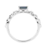 18K Solid Gold Diamond and Sapphire Cocktail Ring - Image 4