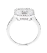 18k White Gold 1.00 Carat "Illusion-Set" Solitaire Style Engagement Ring - 图片 3